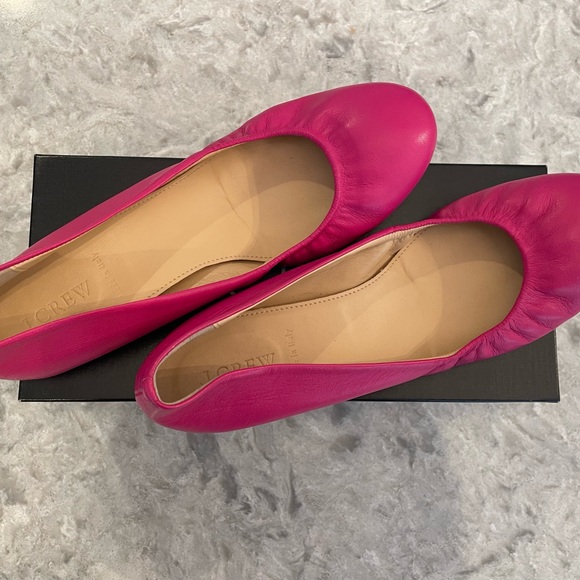 J. Crew Pink Leather Flats - Picture 3 of 5